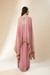 Onion Pink Georgette Kaftan Set