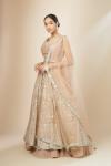 Dark Beige Cotton Chanderi Lehenga Set