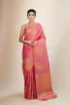 Rose Pink Dual Tone Kanjeevaram Silk Saree