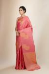 Rose Pink Dual Tone Kanjeevaram Silk Saree