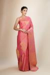 Rose Pink Dual Tone Kanjeevaram Silk Saree