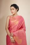 Rose Pink Dual Tone Kanjeevaram Silk Saree