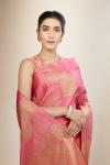 Rose Pink Dual Tone Kanjeevaram Silk Saree