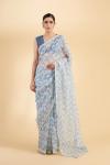 Dawn Blue Organza Saree