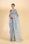 Dawn Blue Organza Saree