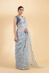 Dawn Blue Organza Saree