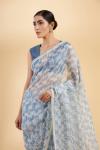 Dawn Blue Organza Saree