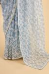 Dawn Blue Organza Saree