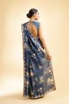 Navy Blue Tussar Saree