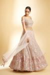 Dusty Peach Chikankari Lehenga