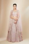 Onion Pink Organza Lehenga Set