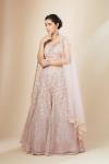 Onion Pink Organza Lehenga Set