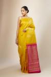 Spectra Yellow Kanjeevaram Silk Saree