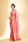 Rose Pink Bandhej Georgette Saree