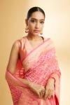 Rose Pink Bandhej Georgette Saree