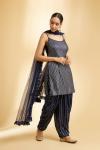 Navy Blue Dhoti Set