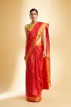 Red and Orange Patola Silk Saree