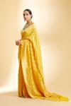 Yellow Bandhej Georgette Saree