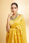 Yellow Bandhej Georgette Saree