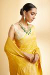 Yellow Bandhej Georgette Saree