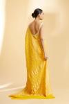 Yellow Bandhej Georgette Saree