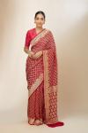 Red Bandhej Georgette Saree