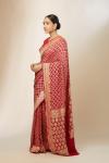 Red Bandhej Georgette Saree