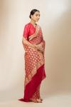 Red Bandhej Georgette Saree