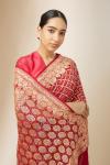 Red Bandhej Georgette Saree