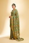 Mehendi Green Bandhej Georgette Saree