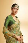 Mehendi Green Bandhej Georgette Saree