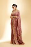 Red Onion Bandhej Georgette Saree