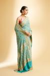 Sea Blue Bandhej Saree