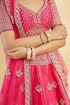 Fuchsia Pink Raw Silk Lehenga