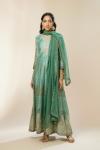 Sea Green Chanderi Anarkali Set