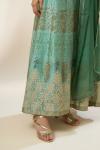 Sea Green Chanderi Anarkali Set