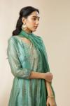 Sea Green Chanderi Anarkali Set