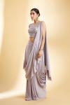 Mauve Shimmer Lycra Drape Saree