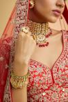 Vermillion Red Raw Silk Lehenga