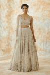 Ivory Daisy Net Lehenga