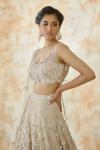 Ivory Daisy Net Lehenga