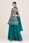 Teal sharara set