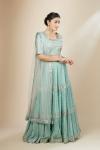 Mint Green Georgette Lehenga Set