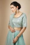 Mint Green Georgette Lehenga Set