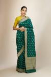 Emerald Green Banarasi Silk Saree