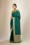 Emerald Green Banarasi Silk Saree