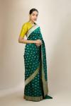 Emerald Green Banarasi Silk Saree