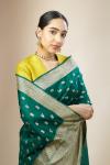 Emerald Green Banarasi Silk Saree