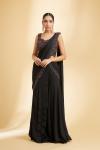 Black Georgette Drape Saree