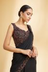 Black Georgette Drape Saree